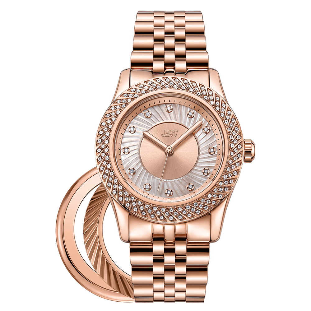 JBW Women s Carina Bezel Set 0.12 ctw Diamond Watch J6368B JBW