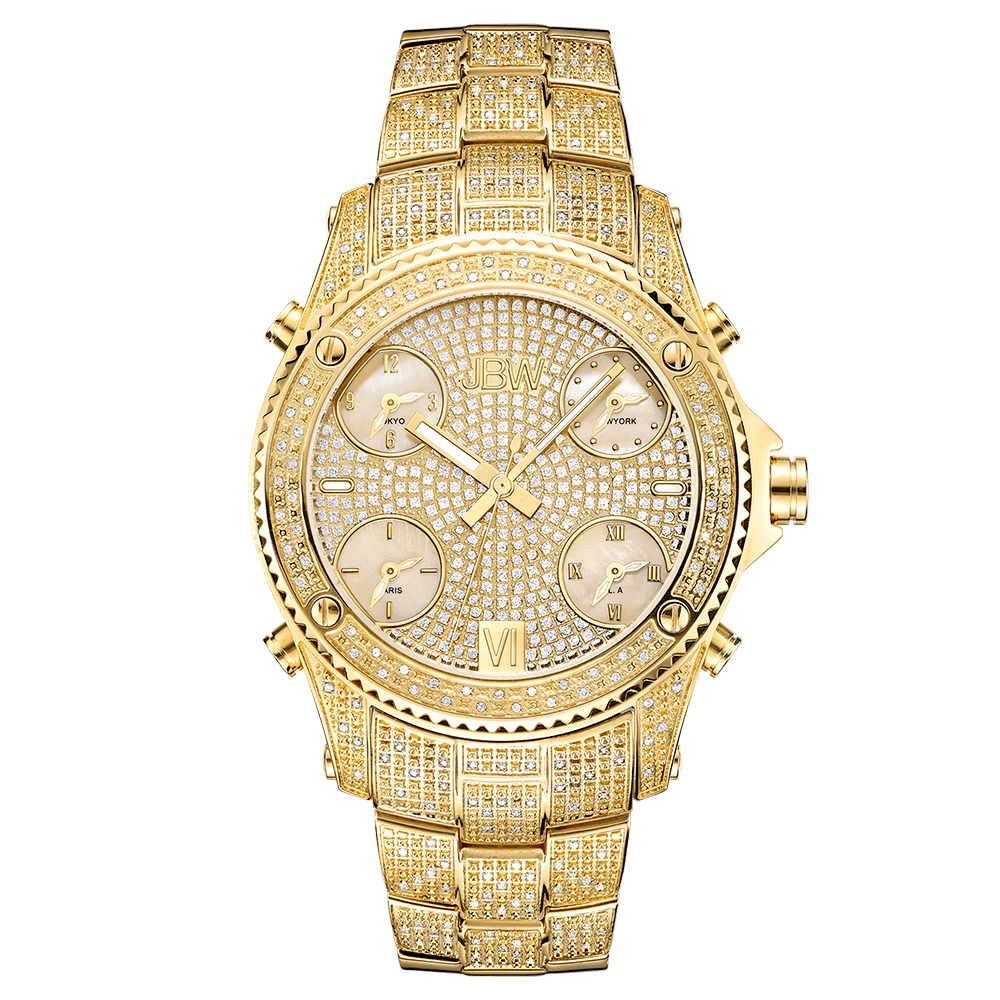 JBW Jet Setter JB 6213 A Men s Gold Diamond Watch JBW Watches