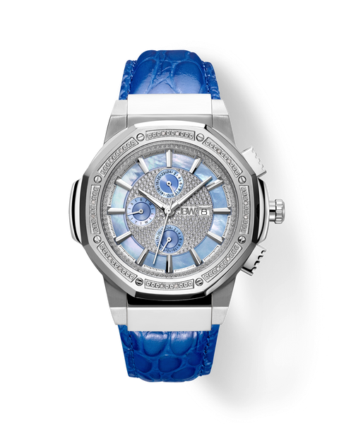 JBW Saxon 10 YR JB-6101L-10B | Men's Blue Diamond Watch – JBW Watches
