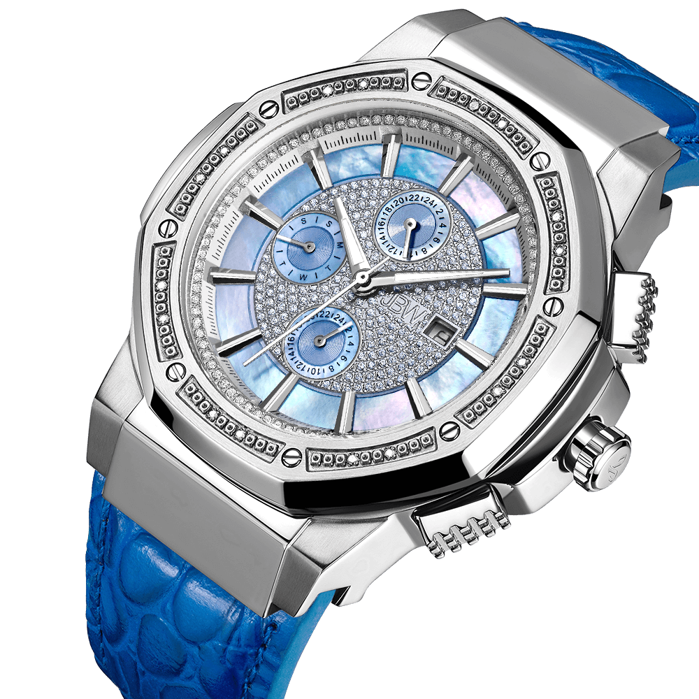 JBW Saxon 10 YR JB-6101L-10B | Men's Blue Diamond Watch – JBW Watches