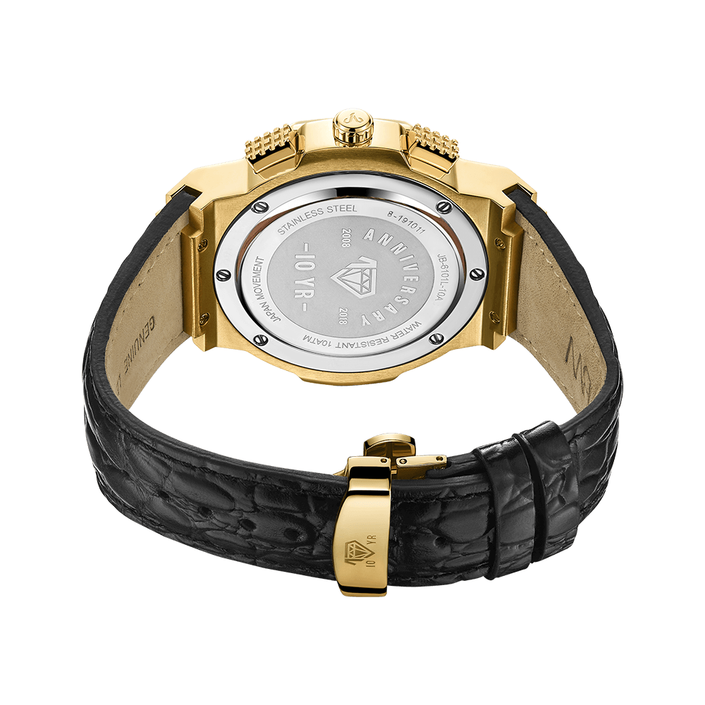 JBW Saxon 10 YR JB-6101L-10A | Men's Gold Diamond Watch – JBW Watches