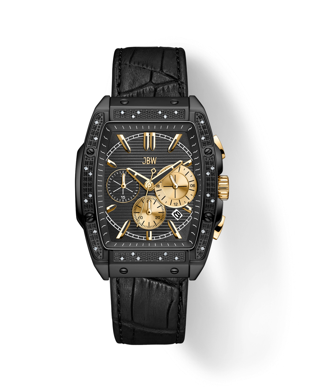 JBW Echelon J6379A Men's Black Diamond Watch JBW Watches