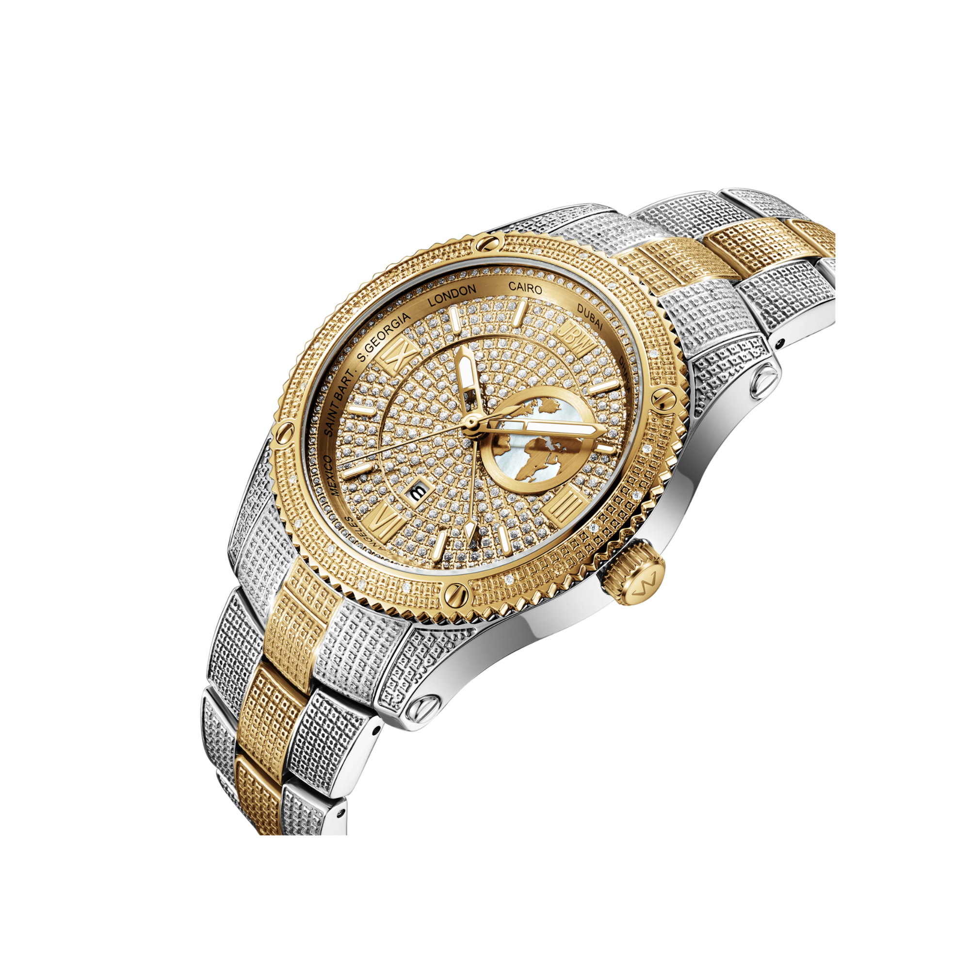 JBW Jet Setter GMT J6370D | Men's Two-Tone Diamond Watch – JBW Watches