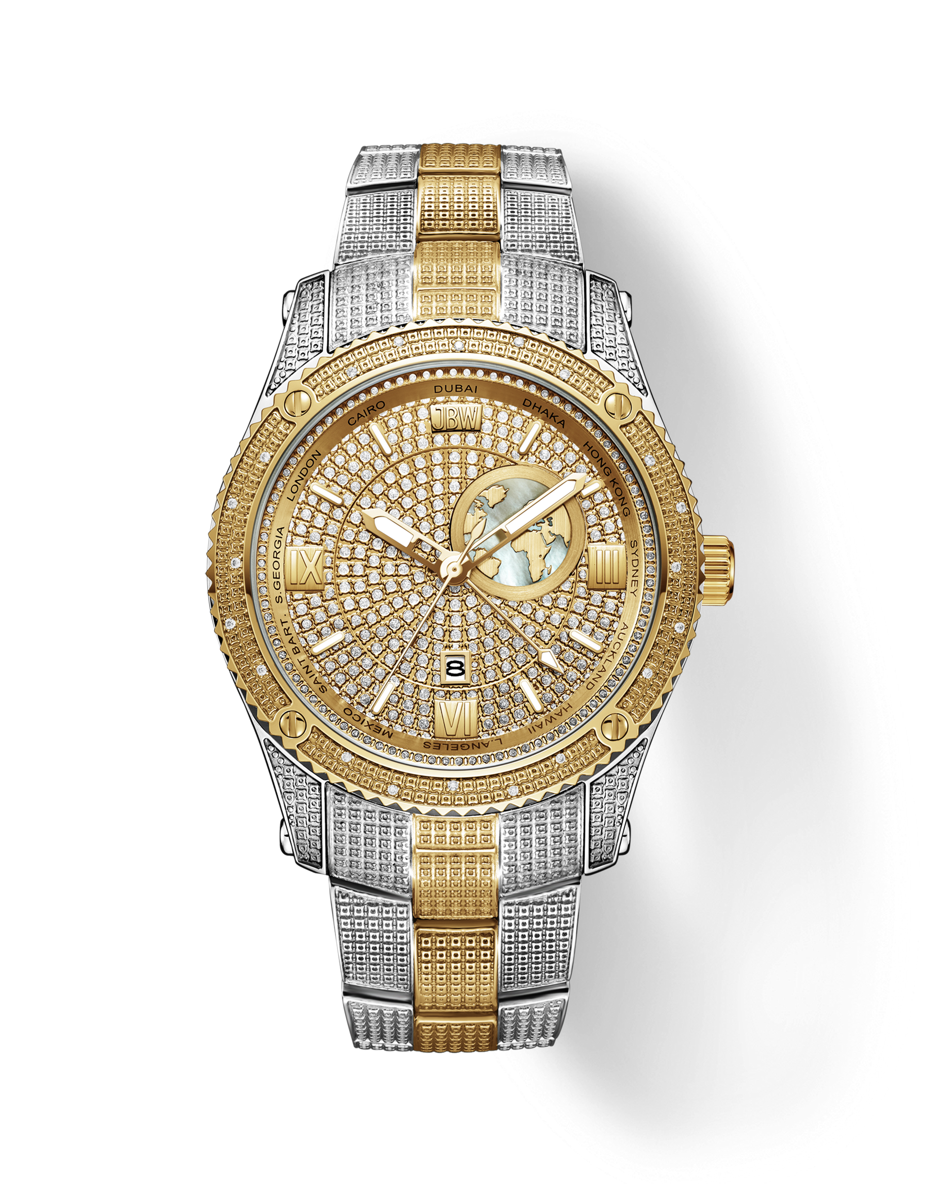 JBW Jet Setter GMT J6370D | Men's Two-Tone Diamond Watch – JBW Watches