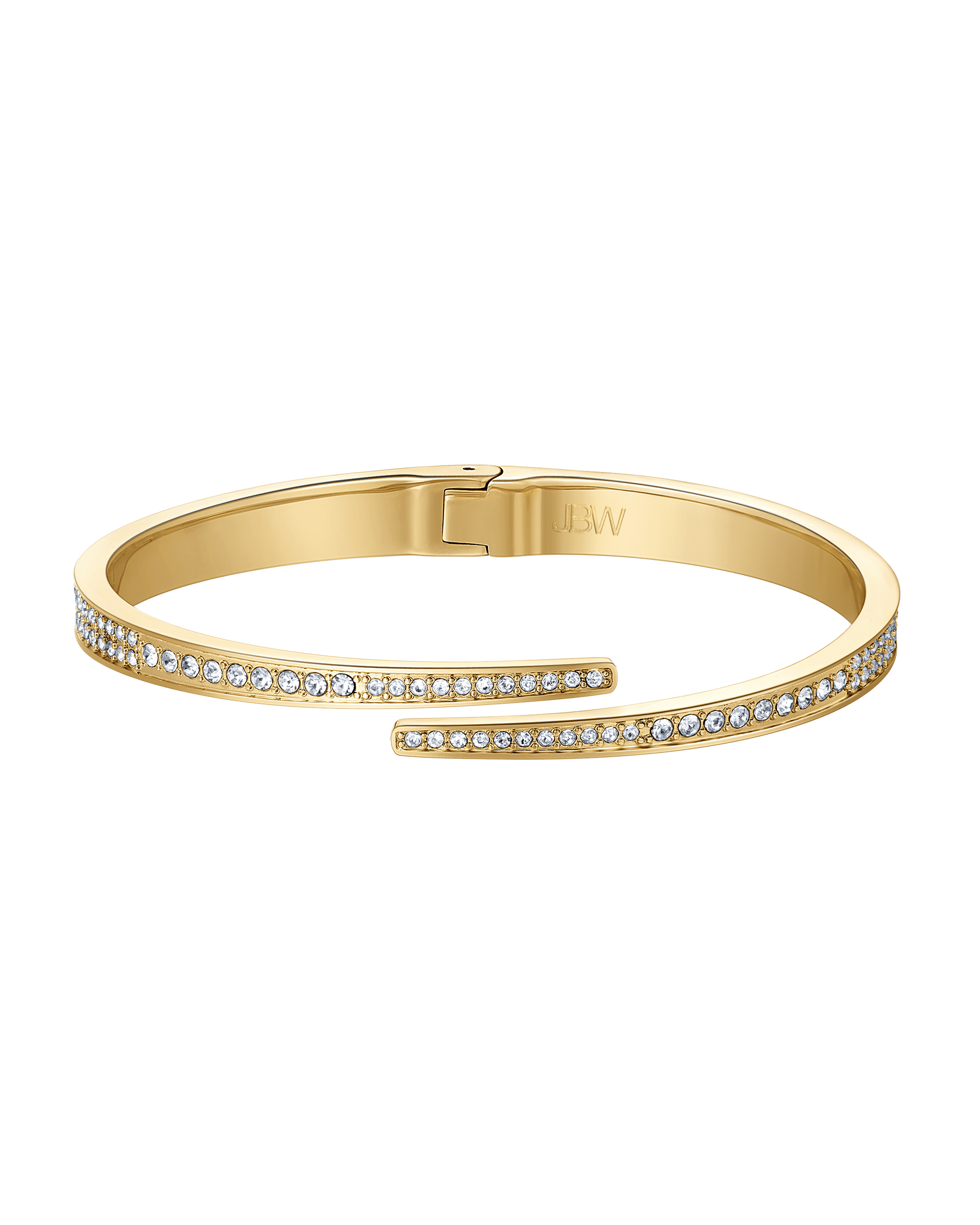 18K White Gold Micro Pavé Diamond Bangle Bracelet