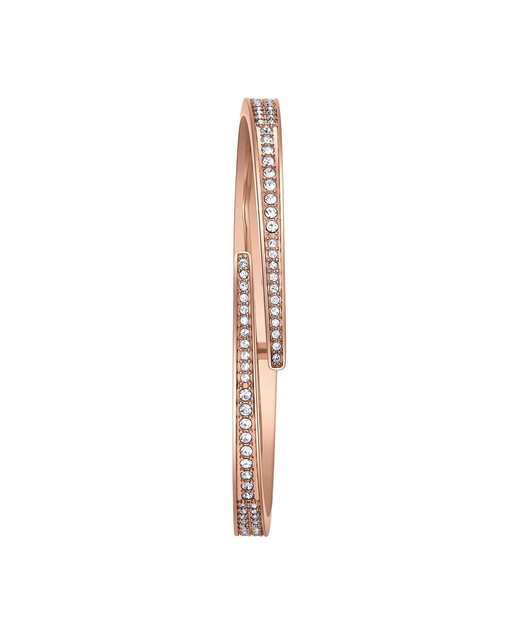 Crystal Pave Bangle - Rose Gold | J1023C