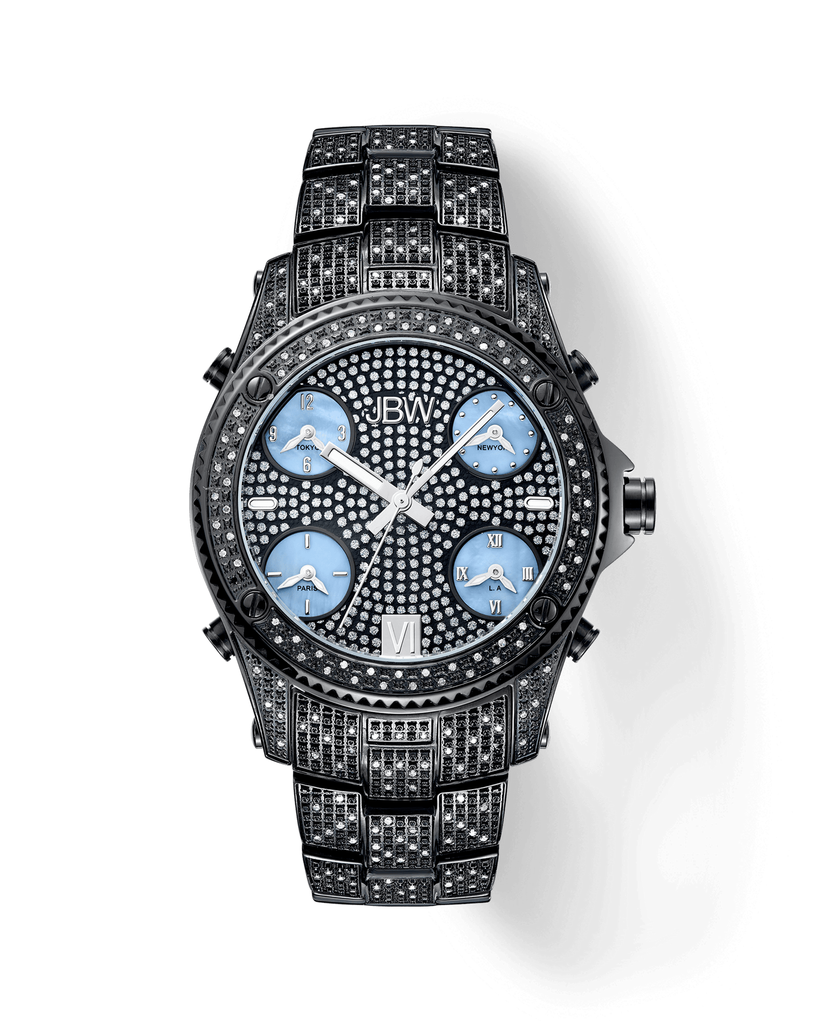 JBW Jet Setter JB6213B Men's Black Diamond Watch JBW Watches