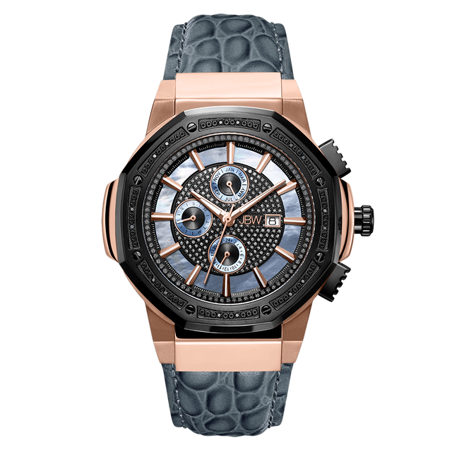 1-jbw-saxon-jb-6101l-10c-two-tone-rose-gold-black-ion-gray-leather-diamond-watch-front
