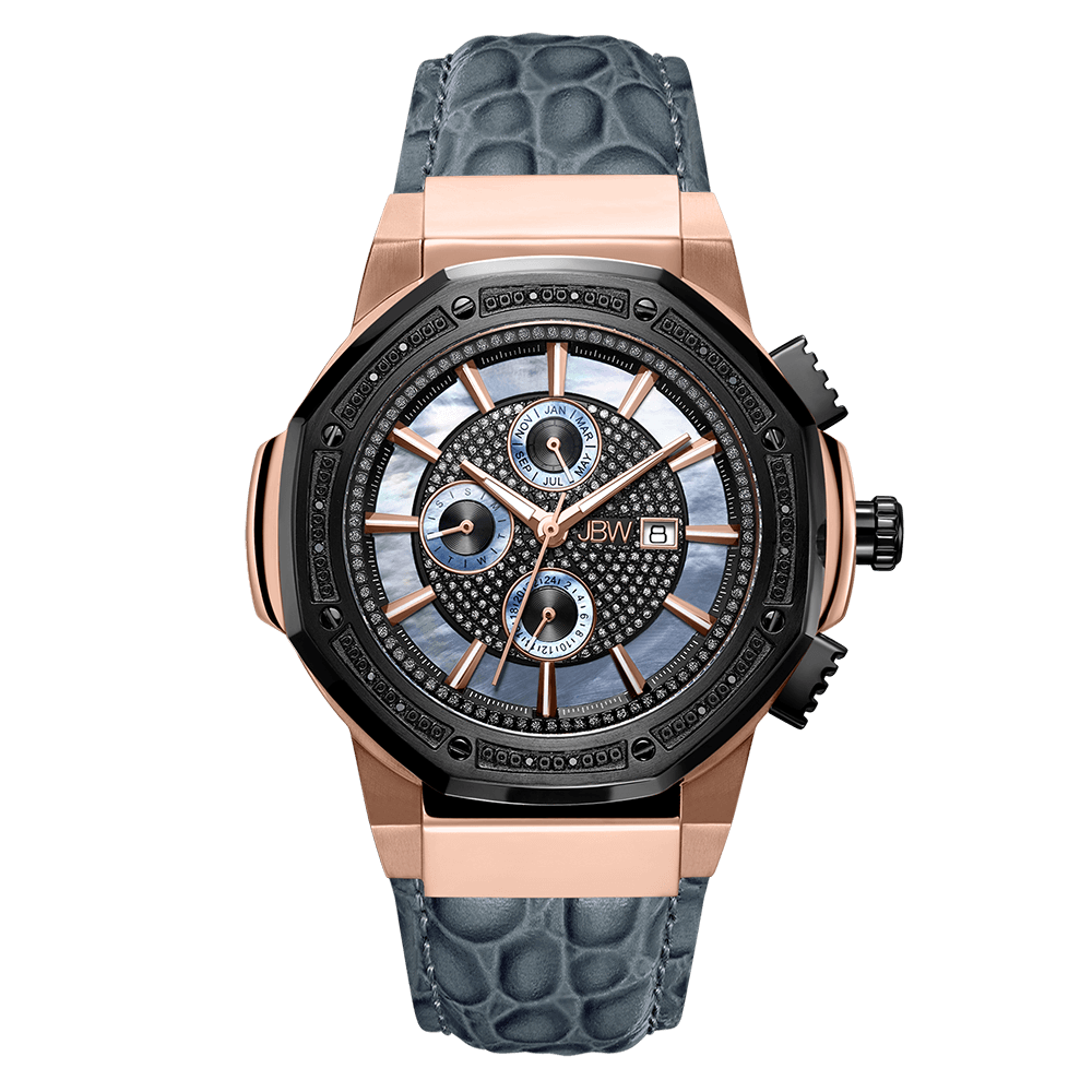1-jbw-saxon-jb-6101l-10c-two-tone-rose-gold-black-ion-gray-leather-diamond-watch-front