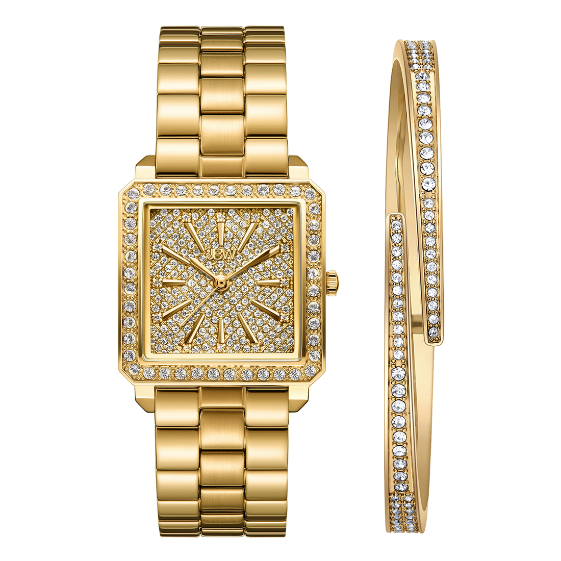 JBW Cristal Square J6387-SetA Women's Gold Diamond Watch – JBW