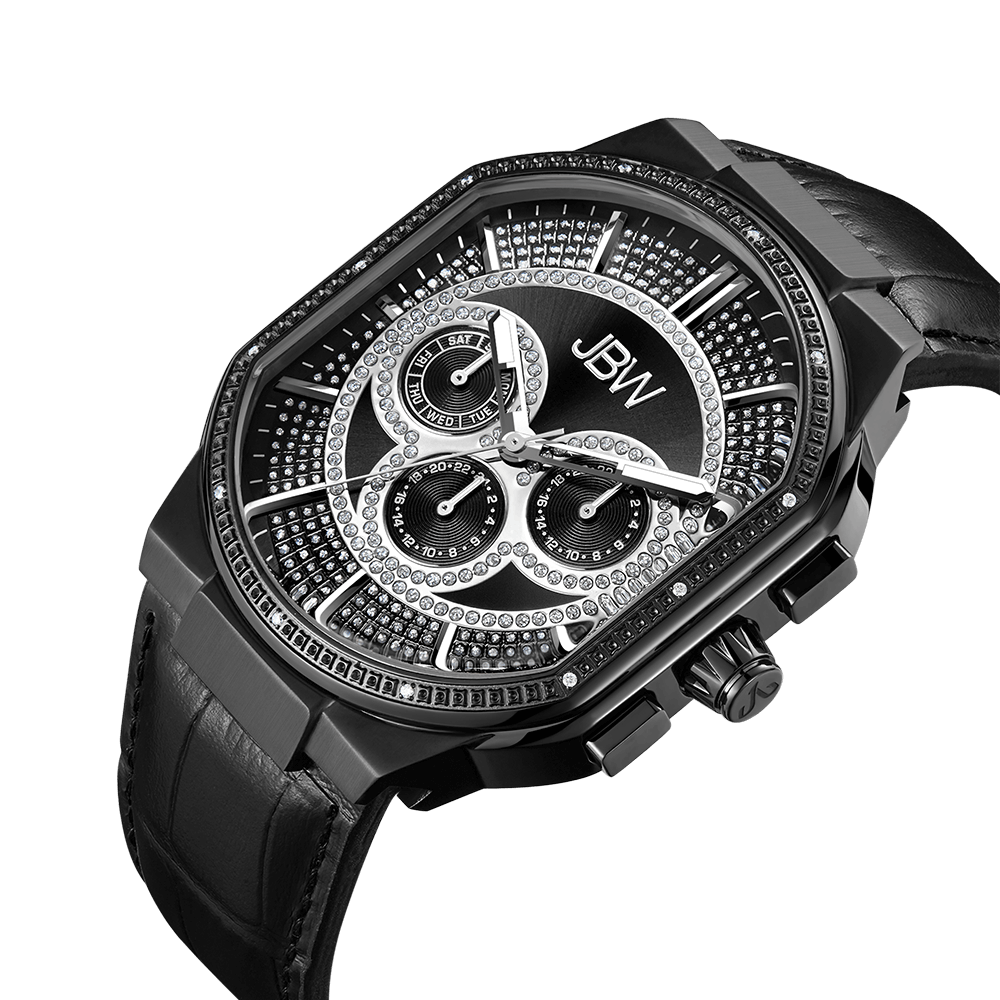 JBW Orion J6342D Men's Black Diamond Watch JBW Watches