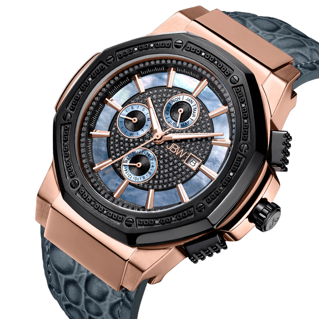 1-jbw-saxon-jb-6101l-10c-two-tone-rose-gold-black-ion-gray-leather-diamond-watch-front