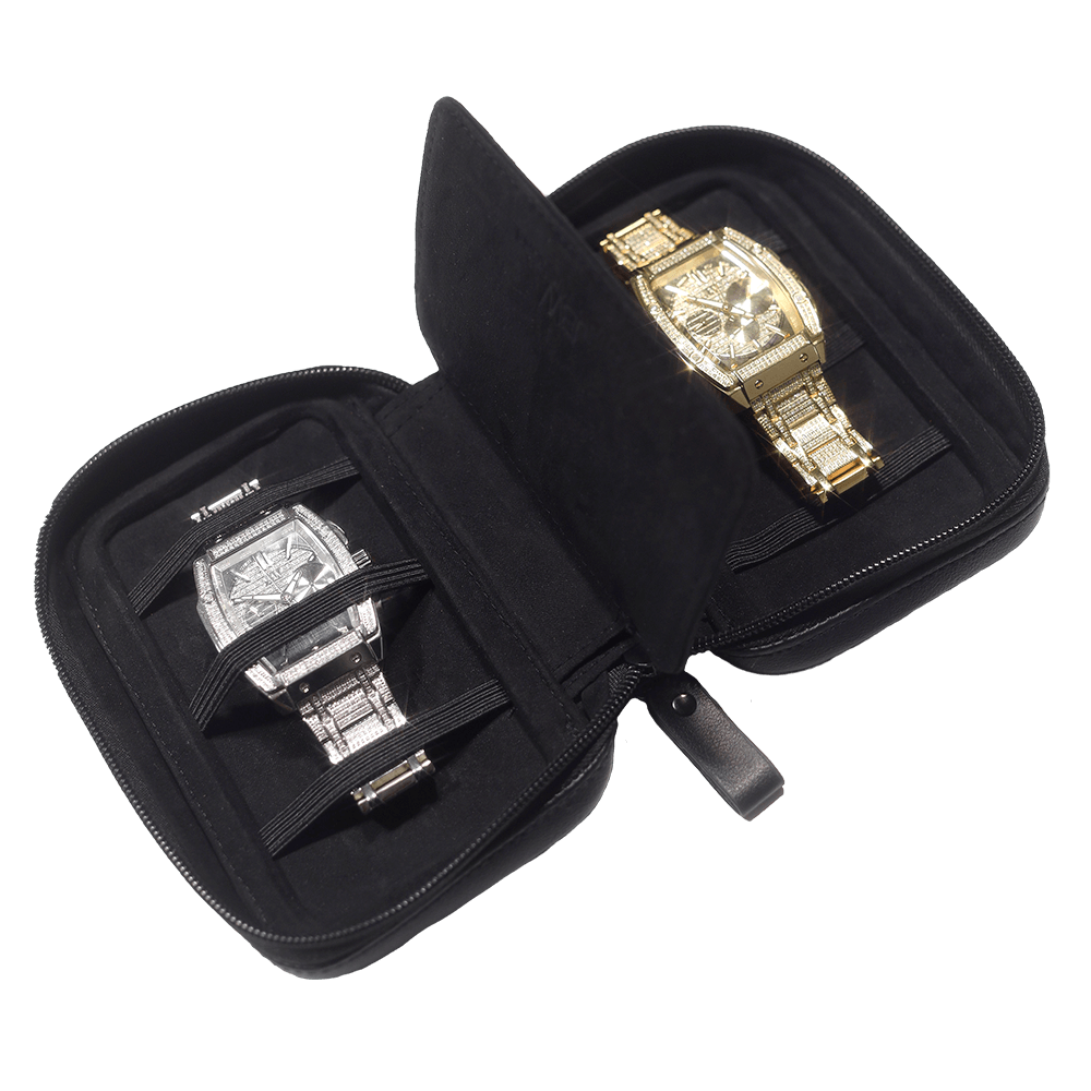 JBW 2Piece Vegan Leather Travel Case JBW Watches