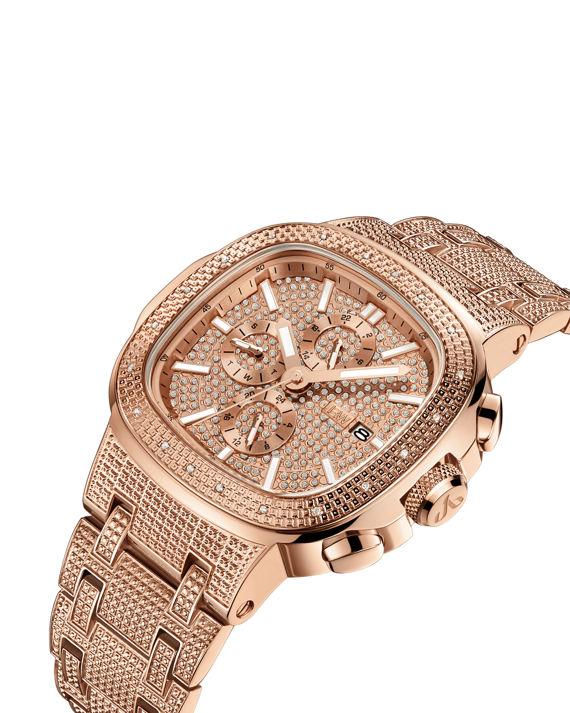 Rose gold diamond watch hotsell mens