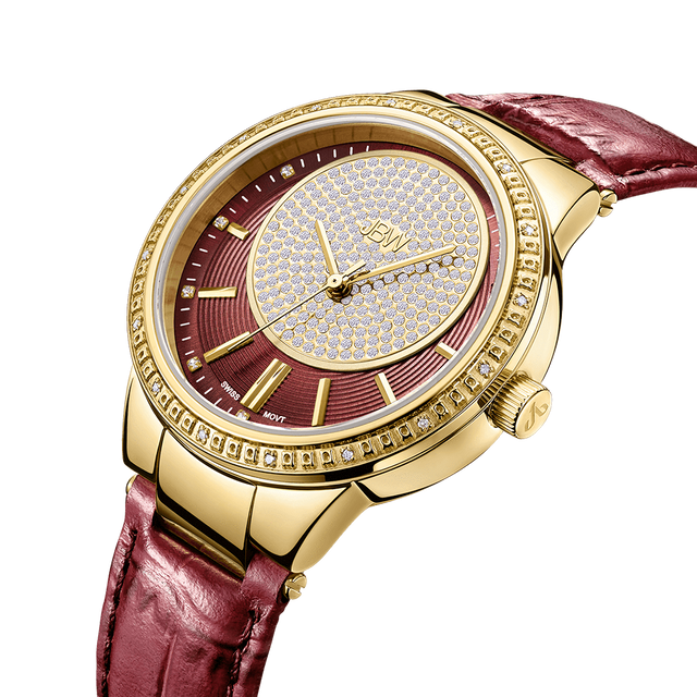 jbw-camille-j6345a-gold-maroon-leather-diamond-watch-front