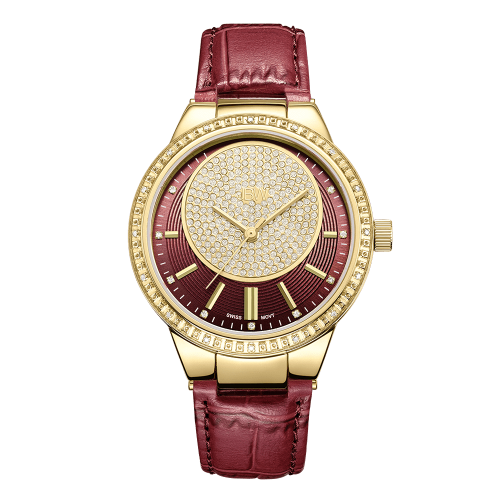jbw-camille-j6345a-gold-maroon-leather-diamond-watch-front