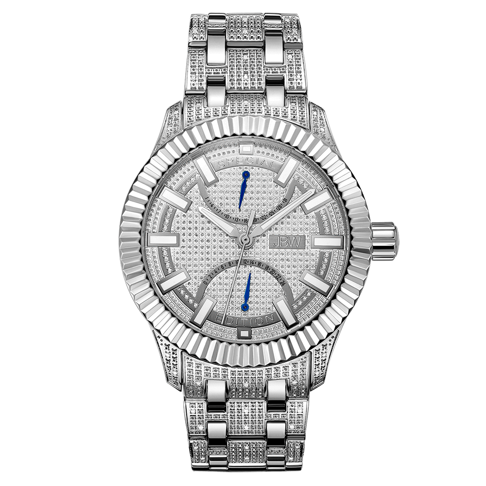 JBW Crowne J6363A Men's Stainless Steel Diamond Watch JBW Watches