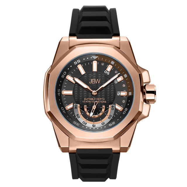 jbw-delmare-j6359b-rose-gold-black-silicone-diamond-watch-front