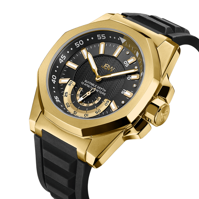 jbw-delmare-j6359d-gold-black-silicone-diamond-watch-front