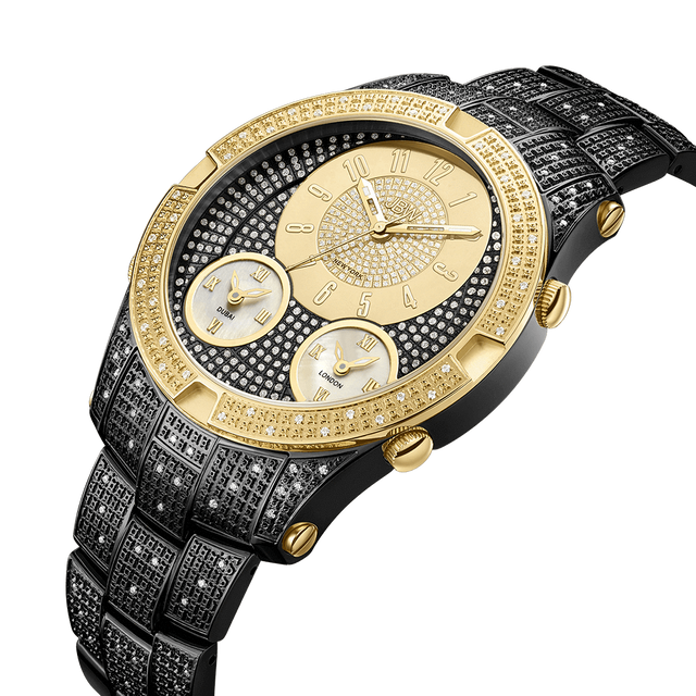 jbw-jet-setter-III-j6348e-two-tone-black-gold-diamond-watch-front