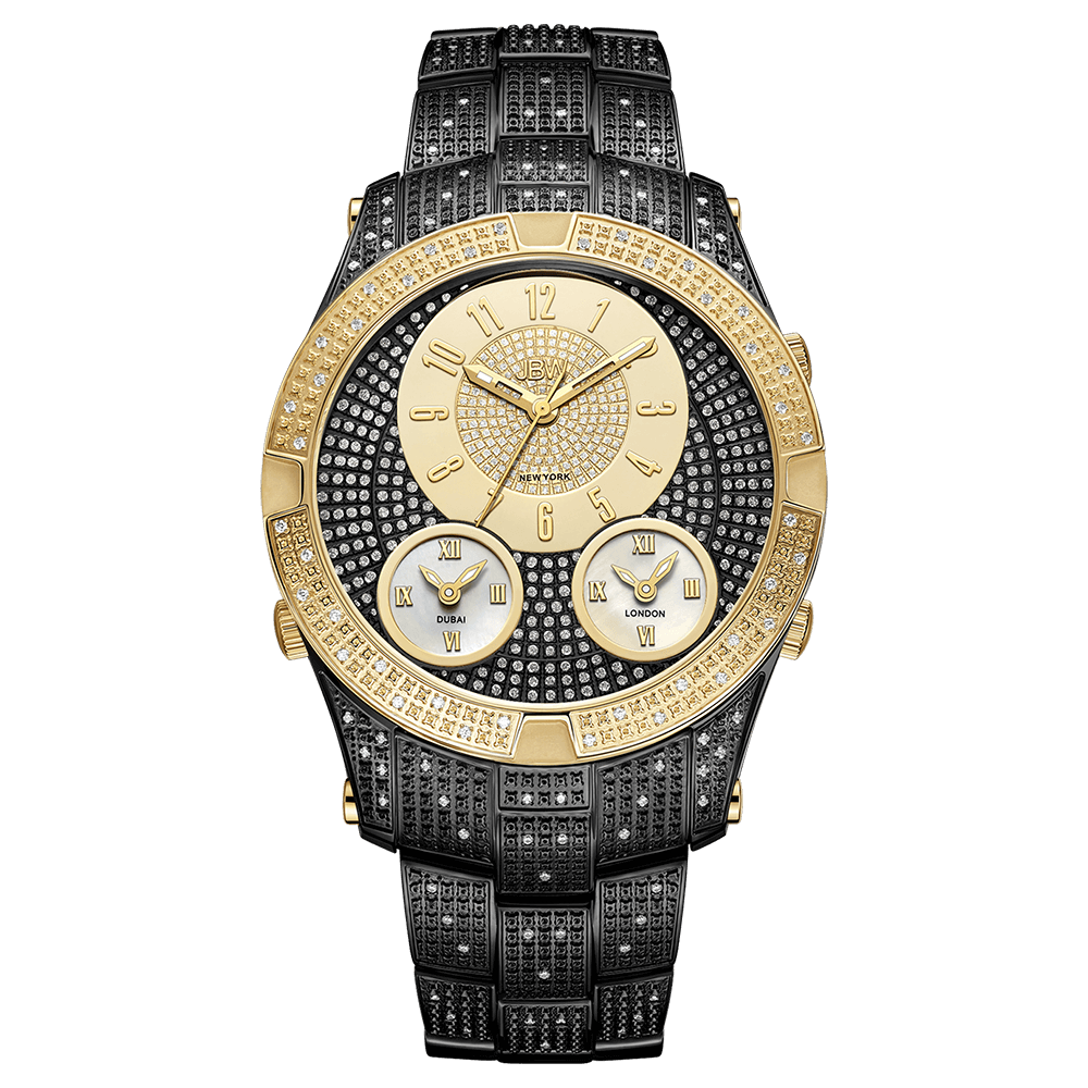 jbw-jet-setter-III-j6348e-two-tone-black-gold-diamond-watch-front