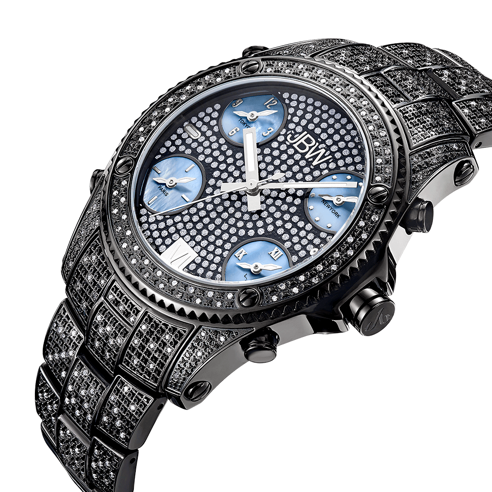Jbw black 2025 diamond watch