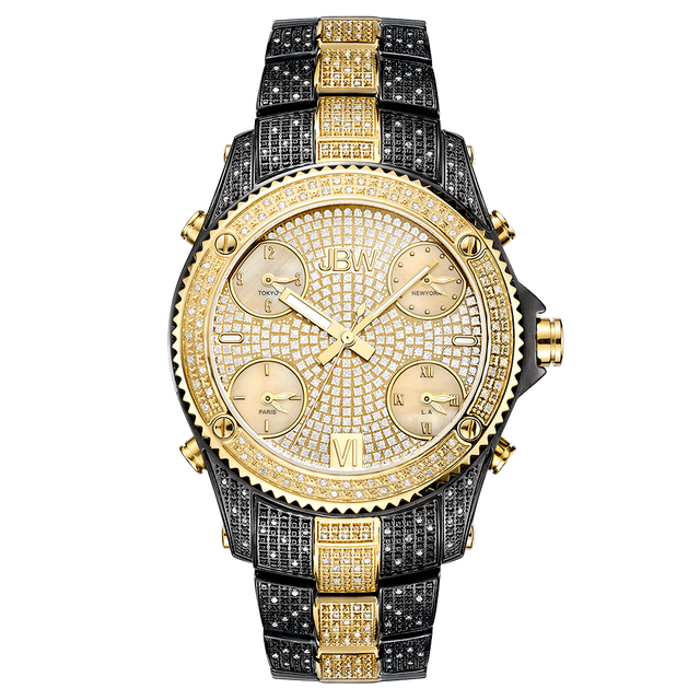 jbw-jet-setter-jb-6213-d-two-tone-black-ion-gold-diamond-watch-front