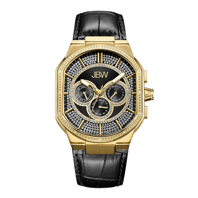 jbw-orion-j6342e-gold-black-leather-diamond-watch-front