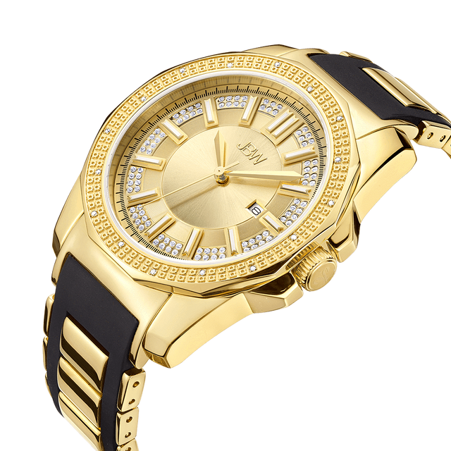 jbw-regal-j6332a-gold-black-silicone-diamond-watch-front