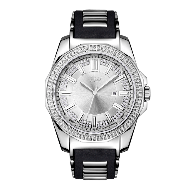 jbw-regal-j6332c-stainless-steel-black-silicone-diamond-watch-front