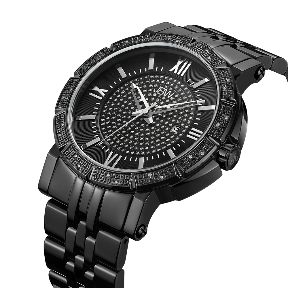 JBW Vault J6343D | Men's Black Swiss Diamond Watch – JBW Watches
