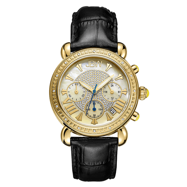 JBW Victory JB 6210L A Women s Black Leather Diamond Watch JBW Watches