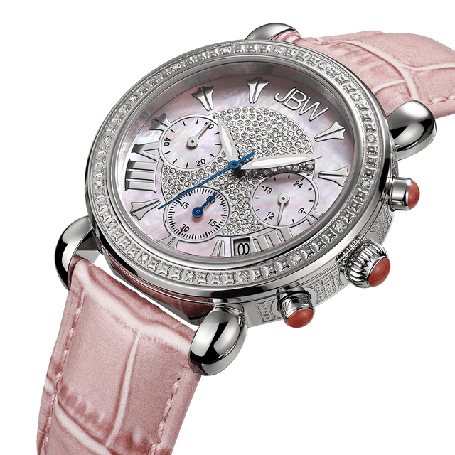 jbw-victory-jb-6210l-e-stainless-steel-pink-leather-diamond-watch-front