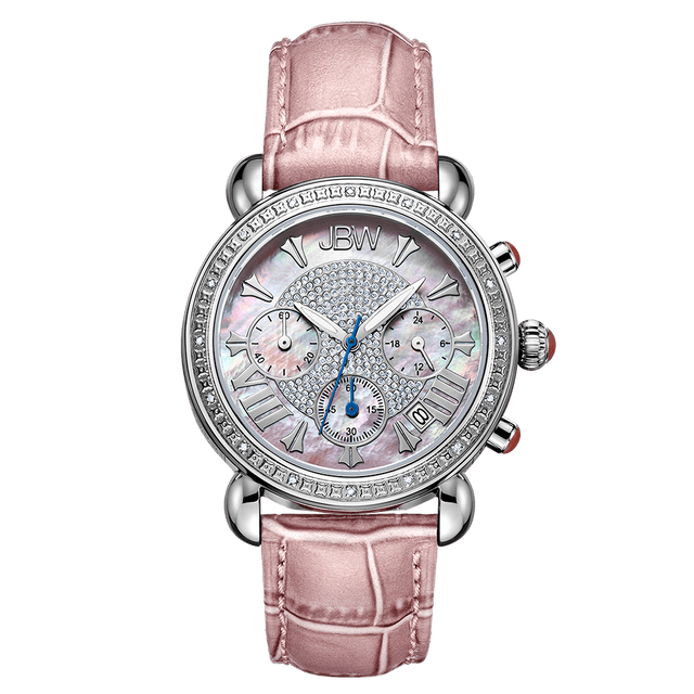 jbw-victory-jb-6210l-e-stainless-steel-pink-leather-diamond-watch-front