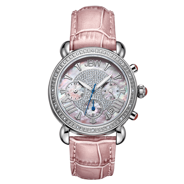 JBW Victory JB 6210L E Women s Pink Leather Diamond Watch JBW Watches