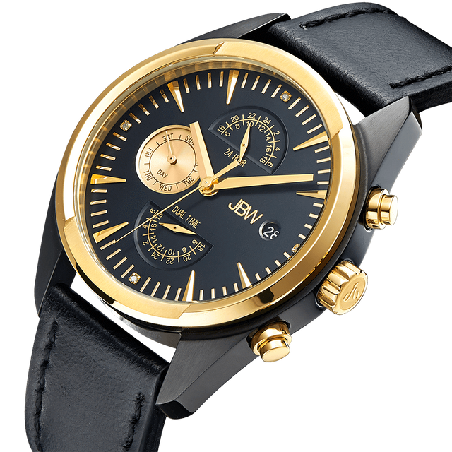 jbw-woodall-j6300c-two-tone-gold-black-ion-black-leather-diamond-watch-front